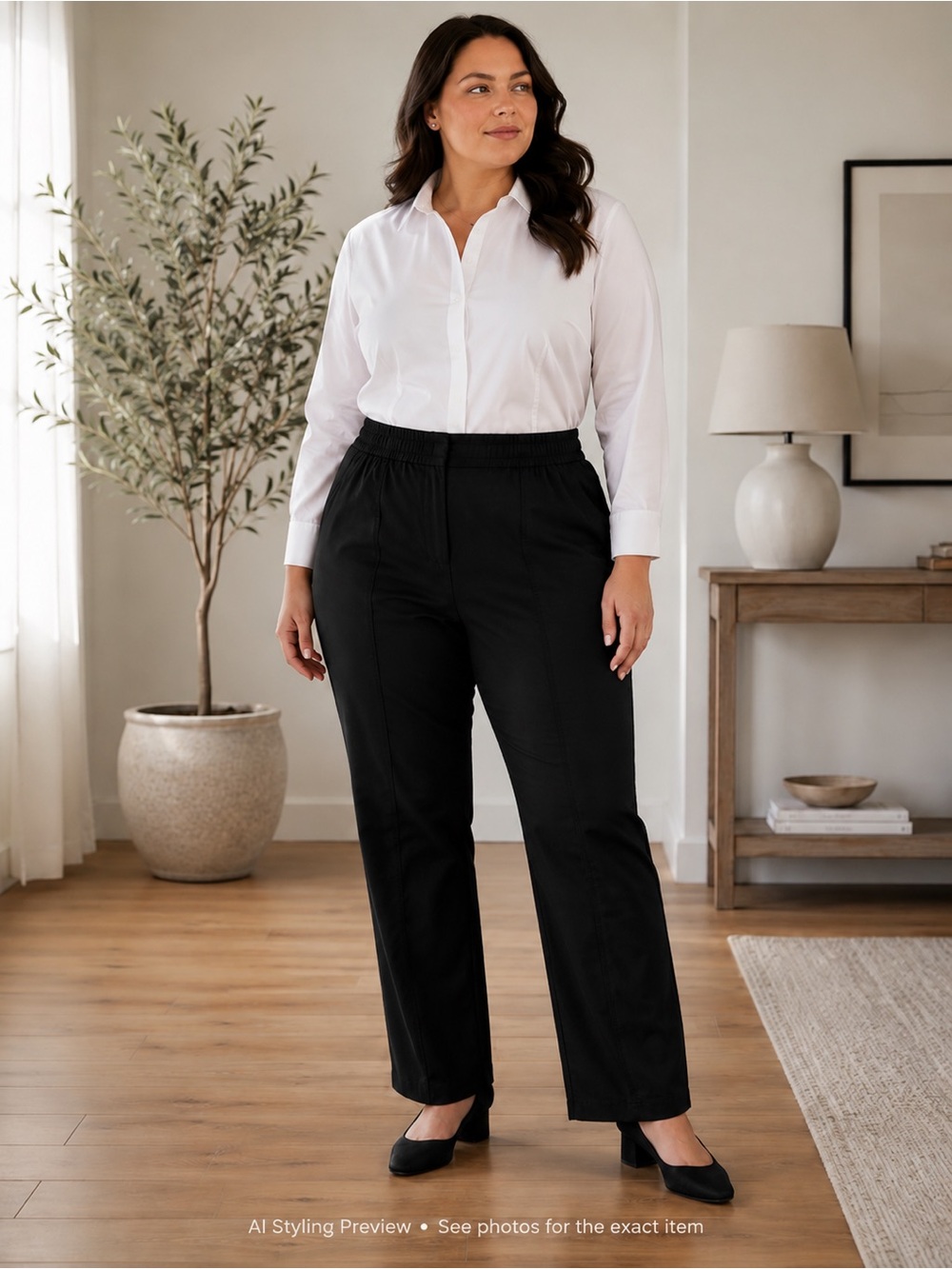 Torrid NWT Utility Poplin Black Pull-On Work Pants 3R 22/24
